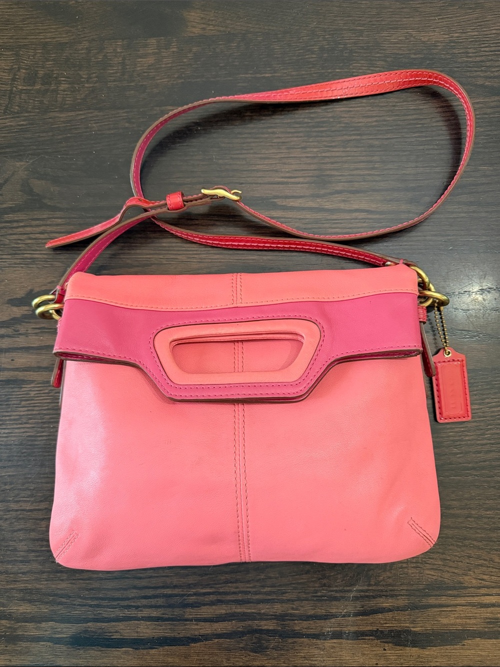 Coach Bonnie Leather Foldover Crossbody